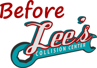 Lee's Collision Center Logo Before Repairs