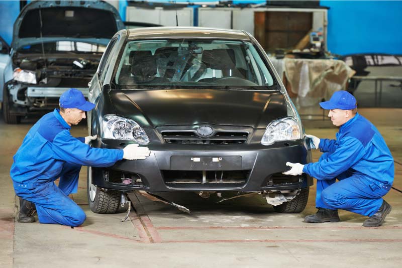 Bumper repair work