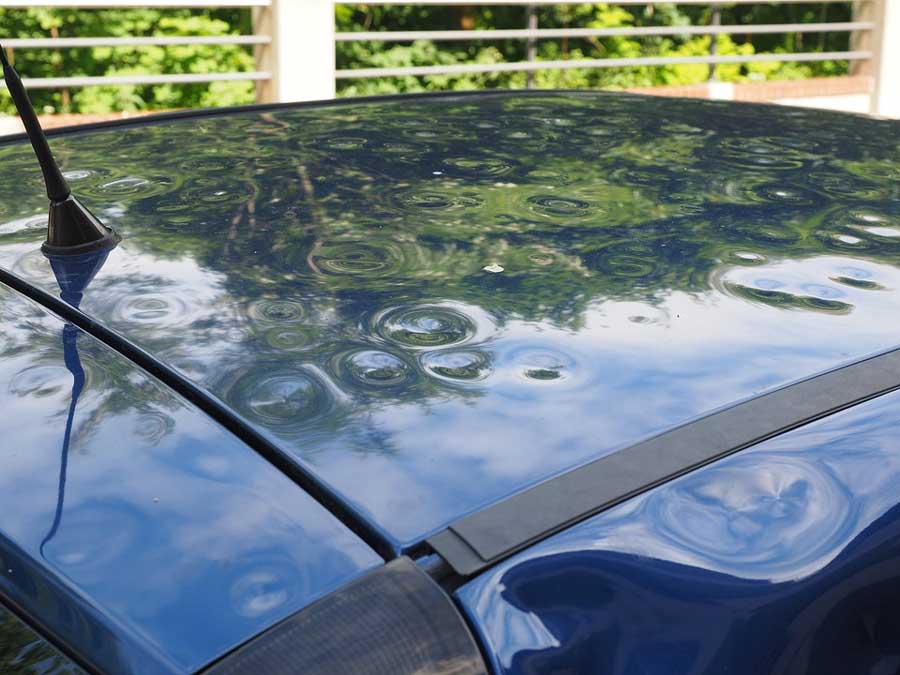 Car damage caused by hail storm